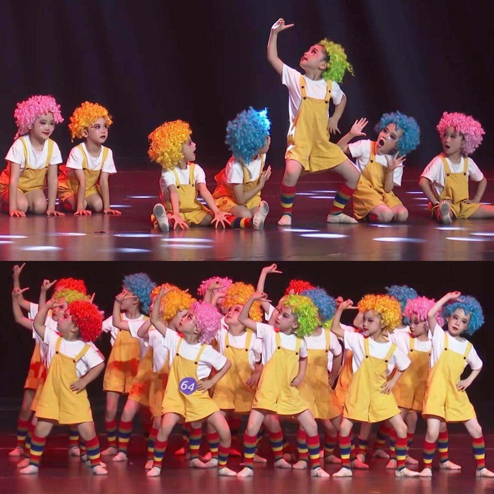 儿童演出服我是一颗跳跳糖舞蹈服装棒棒糖道具幼儿园男女表演服装