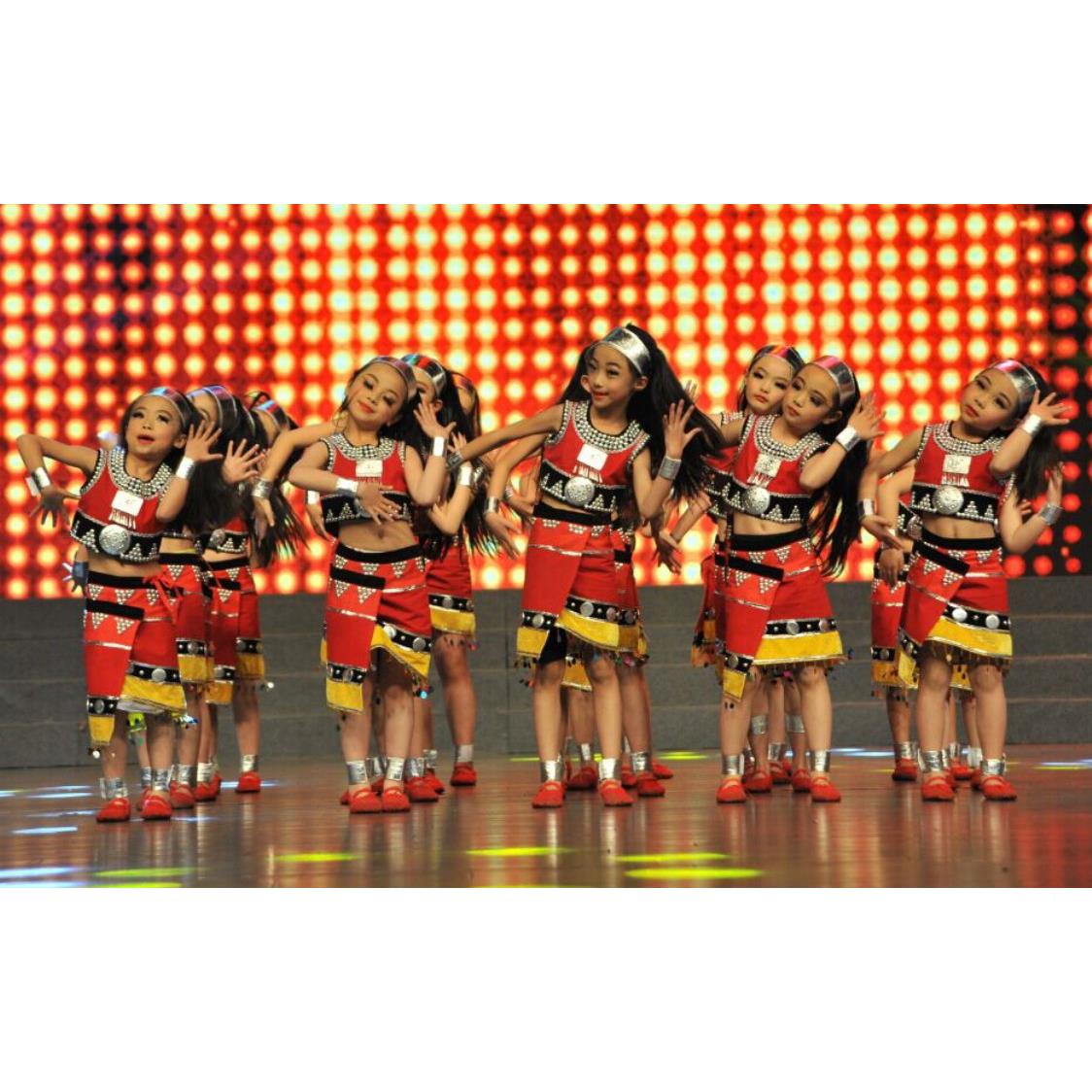 阿佤人民唱新歌云南澜沧佤族服装女装佤族甩发舞蹈服装佤族敬酒歌