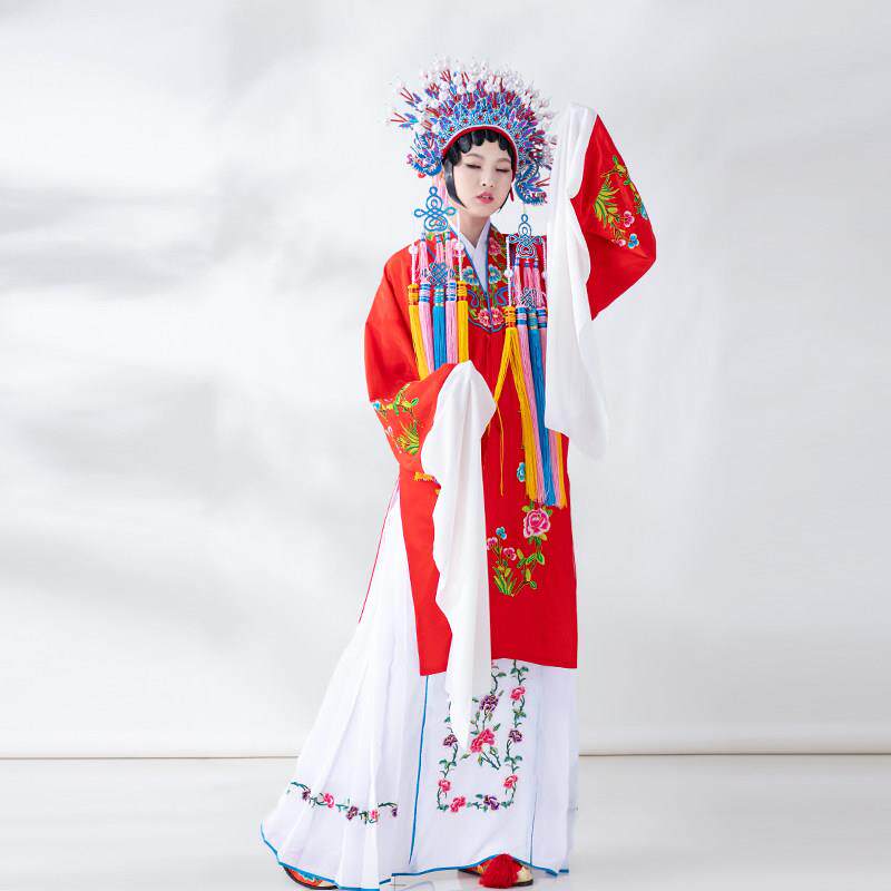 戏服装女花旦京剧古装越剧中国风演出衣服头饰戏曲水袖黄梅戏青衣