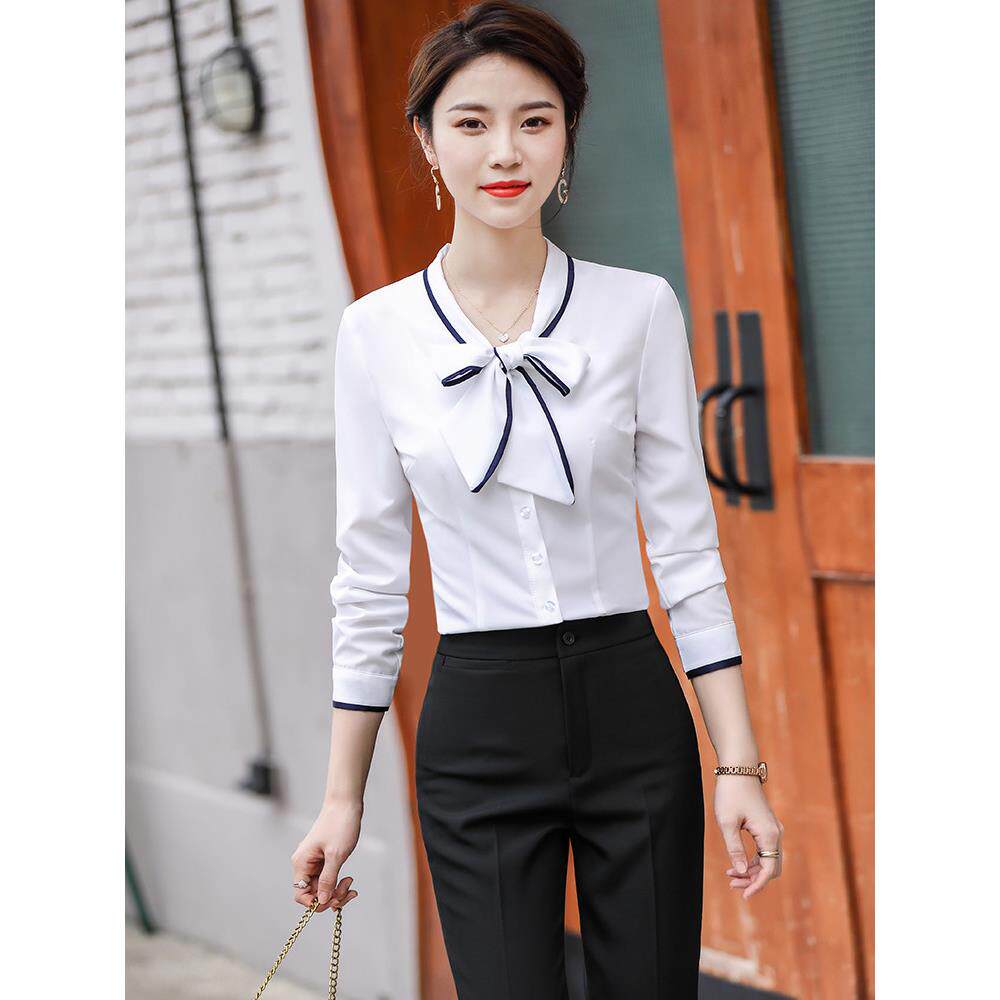 酒店前台服务员工作服套装春季和秋季餐饮酒店收银女工作服长袖专