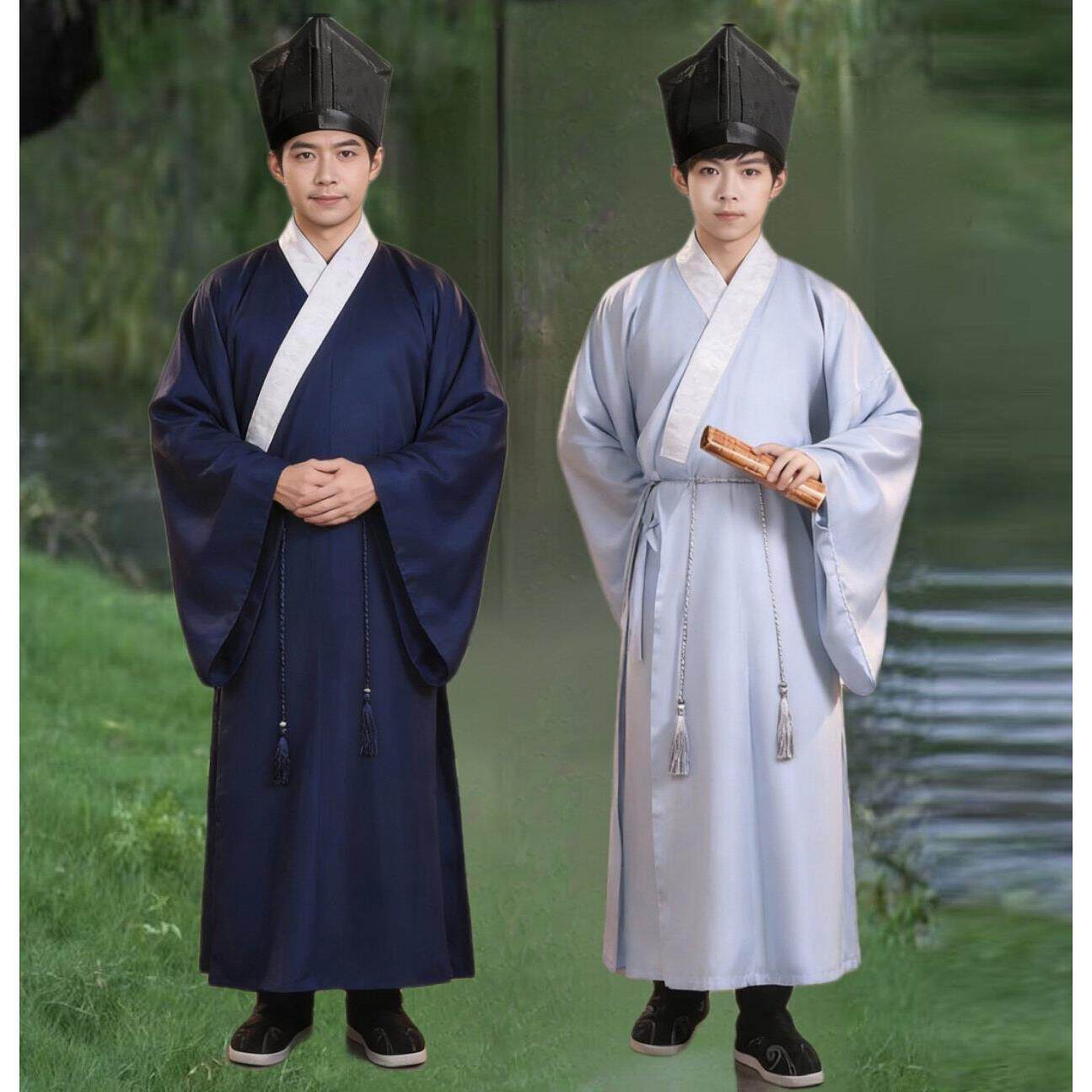 儿童古装汉服宋朝书生文人诗人秀生苏轼苏洵苏辙苏东坡男演出服装