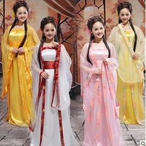 仙女古装表演汉服元素改良唐装代演舞台演出服古代服装襦裙性感裙