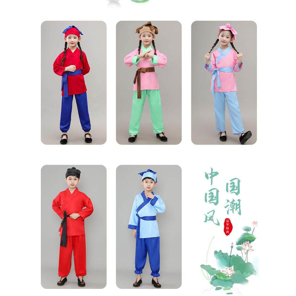 儿童愚公移山演出服舞台剧服锄禾悯农表演服课本话剧道具锄头农夫