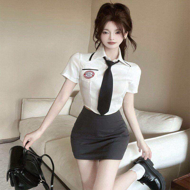 柔式技师工装性感蹦迪女装穿搭套装夜场夜店辣妹足道沐足减龄按摩