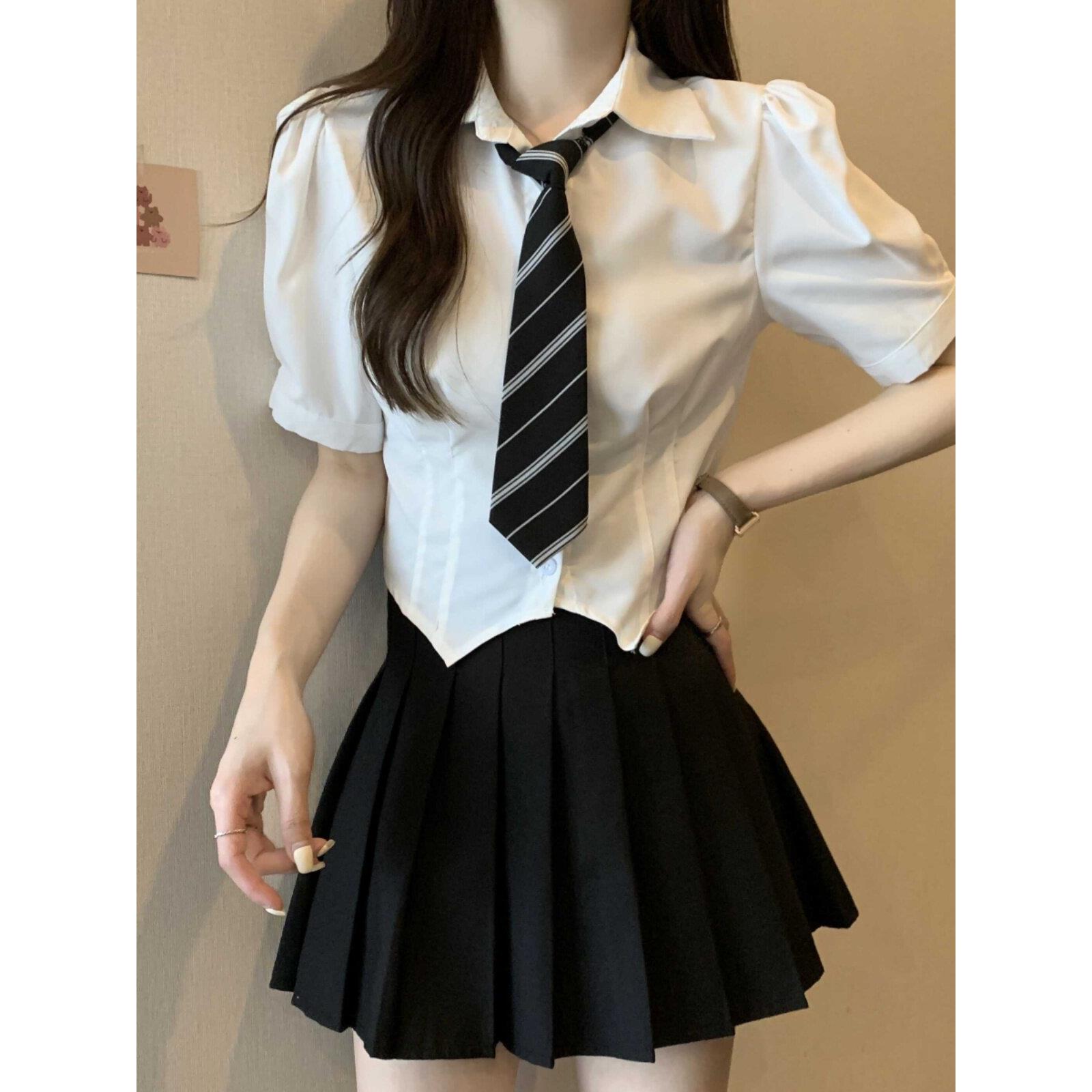 足疗工服遮肚子柔式美容院足浴技师工作服职业气质套装百褶裙