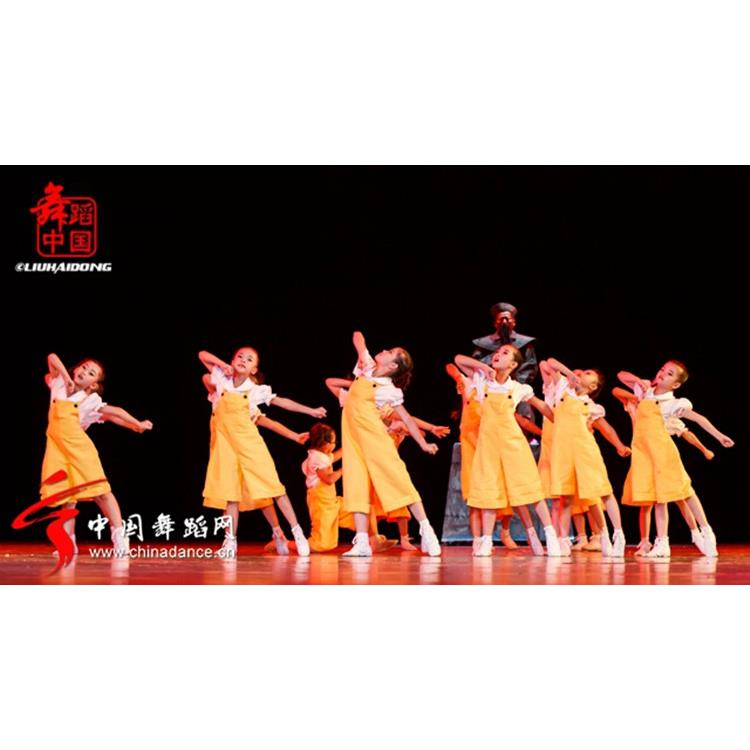 儿童背带裤演出服小荷风采请不要伤害我舞蹈服男女长袖劳动光荣