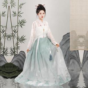 2024新款汉服女新中式改良中国风马面裙小个子连衣裙夏季日常通勤