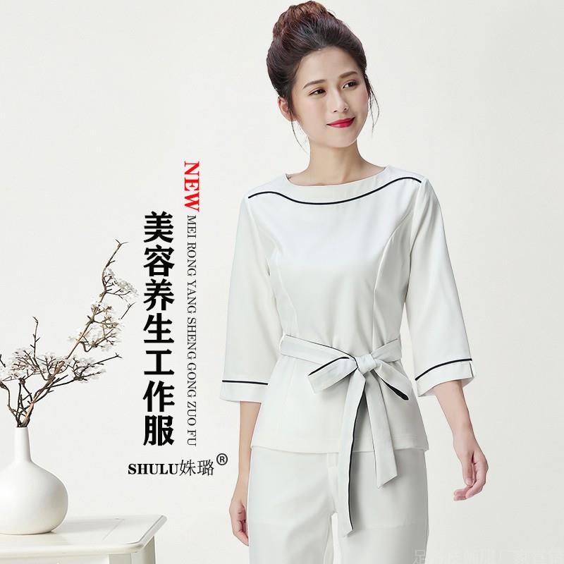 美容院工作服女秋冬高端工装春夏技师服足浴套装医疗美容采耳师服