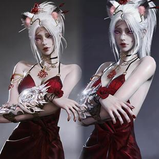 【宁红夜】永劫无间手游端游 捏脸数据 女脸型 宁红叶 睥睨 黑皮