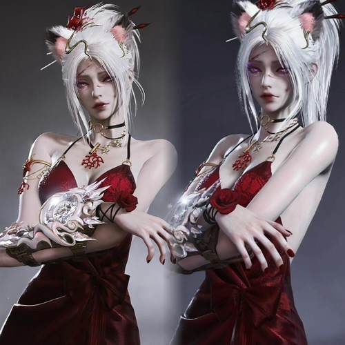 【宁红夜】永劫无间手游端游 捏脸数据 女脸型 宁红叶 睥睨 黑皮