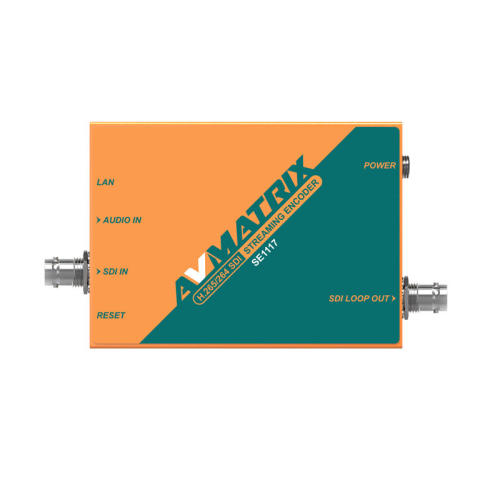 AVMATRIX/迈拓斯 SE1117直播推流编码器 H.265/264推流编码协议 双码流SDI输入 SDI环出支持图像和文本叠加