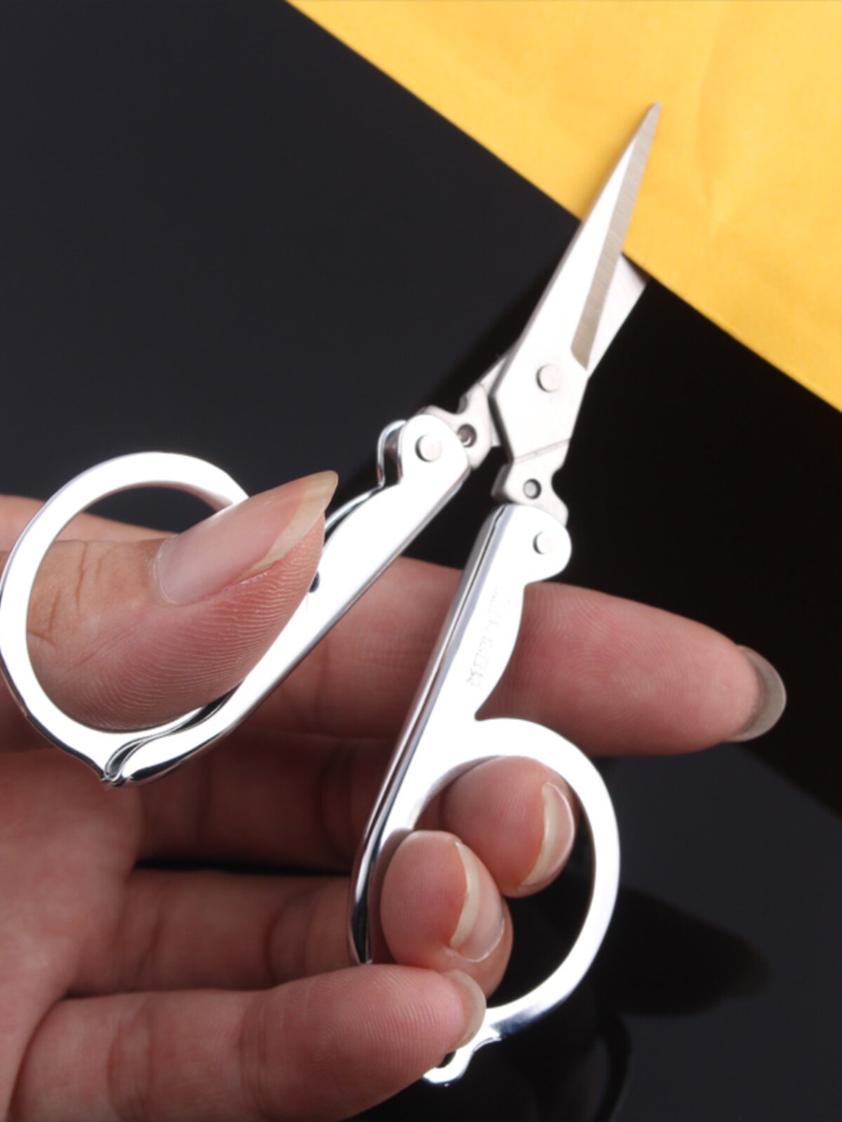 킨다 리미 스테인레스 스틸 접이식 가위 여행 소형 가위 휴대용 미니 손톱 가위 낚시 소형 가위