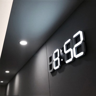 3D USB Wall lamp LED Digital Clock light Electronic Desk Tab