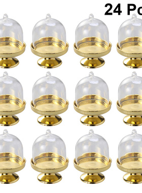 24pcs Plastic Candy Box Wedding Gift Boxes For Guests Tray M