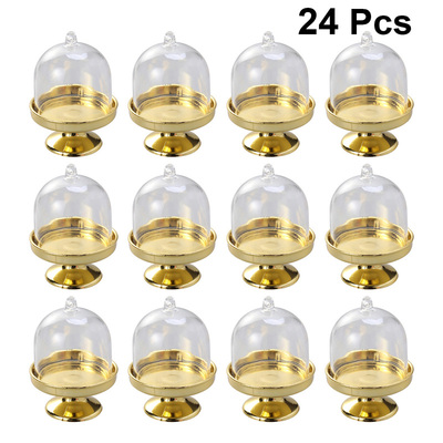 24pcs Plastic Candy Box Wedding Gift Boxes For Guests Tray M