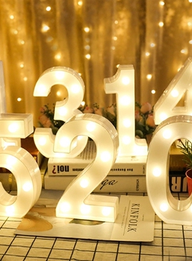 Creative Luminous 0-9 Digital Number Letter Light AA Battery