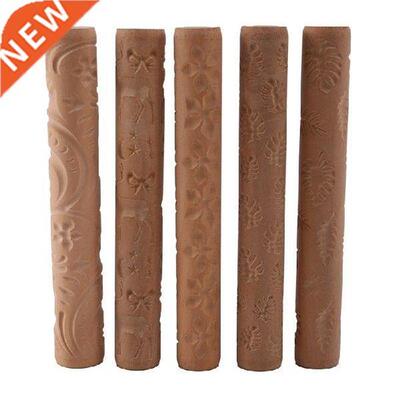 5Pcs Pottery Tools Texture Clay Modeling Pattern Rollers