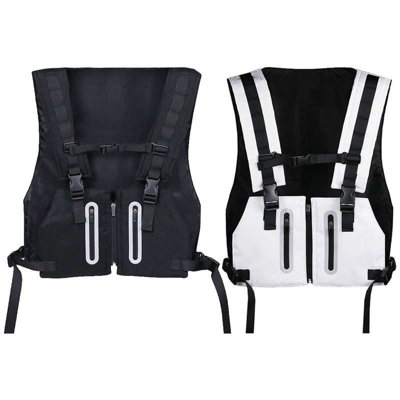 Reflective Vest Comfy with Zipper Bands for Running Cycling