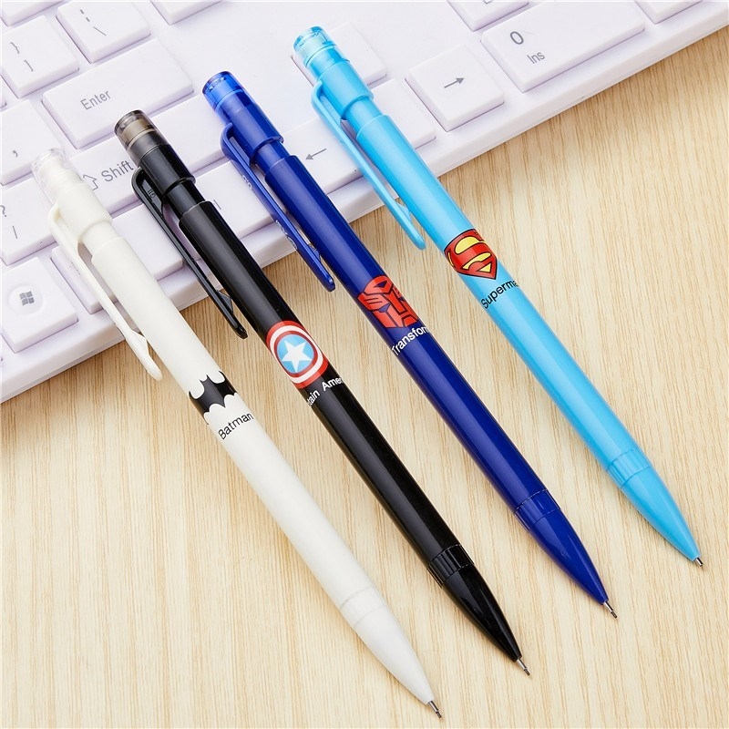 4PCS/Lot Cute SuPerMan BatMan MeChaniCaL PenCiL Lead PortaMi