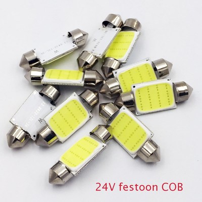 YSY 10pcs Truck LED 24V Auto Dome light Festoon COB 12 Chip