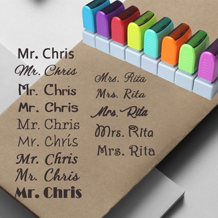 Teacher Name Custom Stamp Signature Calligraphy Selfing ink