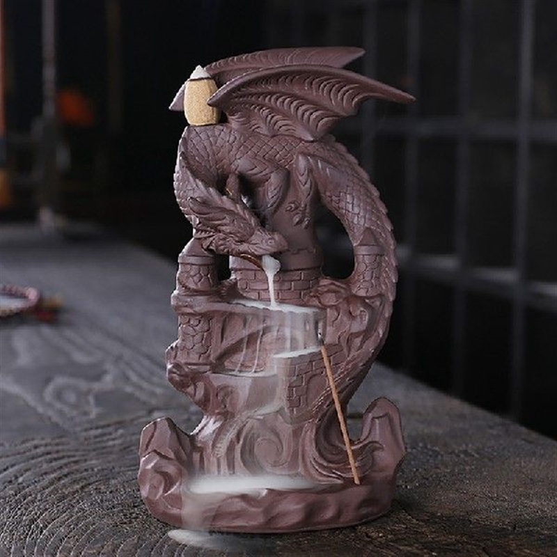 Purple Clay Incense Burner Dragon Backflow Incense Burner
