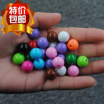 DIY hand-made pearl fittings, 12 mm YALKS, solid-coloured pe