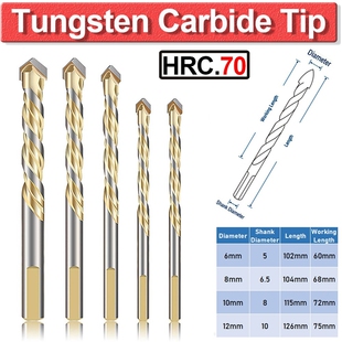 Tile Drill Bits  Porcelain Tungsten Ceramic Concrete Brick W