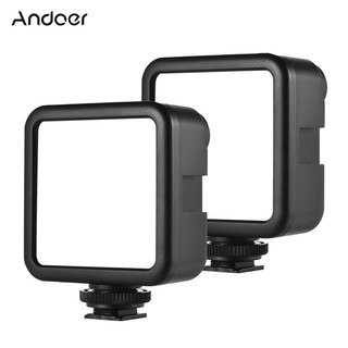 Andoer W49S Mini LED Video Light 5600K Dimmable 3 Cold Shoe