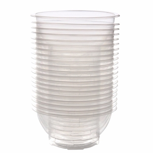 20Pcs Clear Plastic Disposable Rice Serving Bowl Outdoor Pic