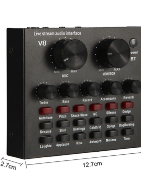 V8 Audio Mixer Sound Card for Recording SB Audio Interface I