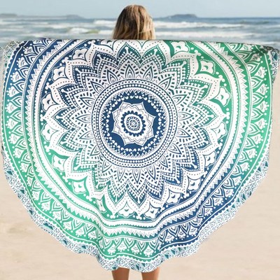 Fader Color Round Chiffon Tippet Tablecloth Beach Towel Roun