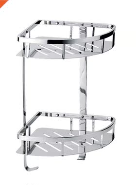 Double Lyer Bthroom Shelf Stinless Steel Corner Shelf