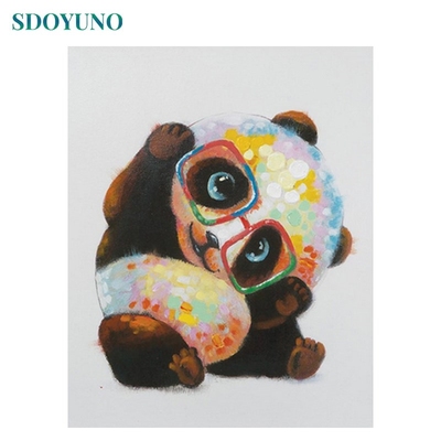 SDOYNO Paint By Numbers Panda Mother and Child Room Decorati