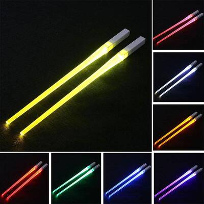 LED Lightsaber Chopsticks Reusable Light p Chopstick Kitchen
