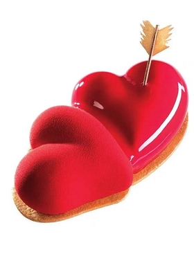 Double Heart Shape Cake Mold Silicone Mousse Mold Silicone F