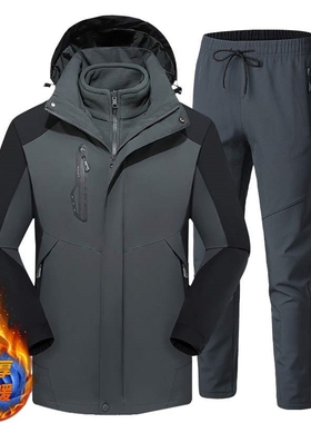 2020 winter couple Plush mens assault clothes and trous