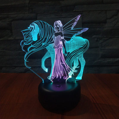 nicorn LED Night Light SB 3D Optical Illusion Touch Table La