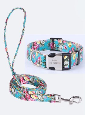 2021 Custom Dog Collar Personalized Dog Name ID Tag Matchin