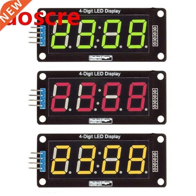 LED Segments Tube Display Clock Double Dots Red Yellow Green