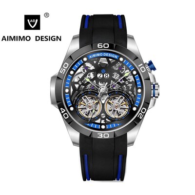 AIMIMO DESIGN Men`s Watch Silicon Mechanical Wristwatch Aut