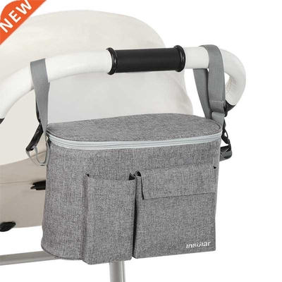 Baby Stroller Bag Solid Color Stroller Organizer Bag For Tro