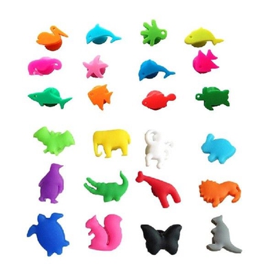 24 pcs Wine Glass Marker Creative Sea Animals and Land