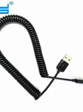 3m/10ft elbow Spring Coiled USB 2.0 Male to MINI USB 5PIN D