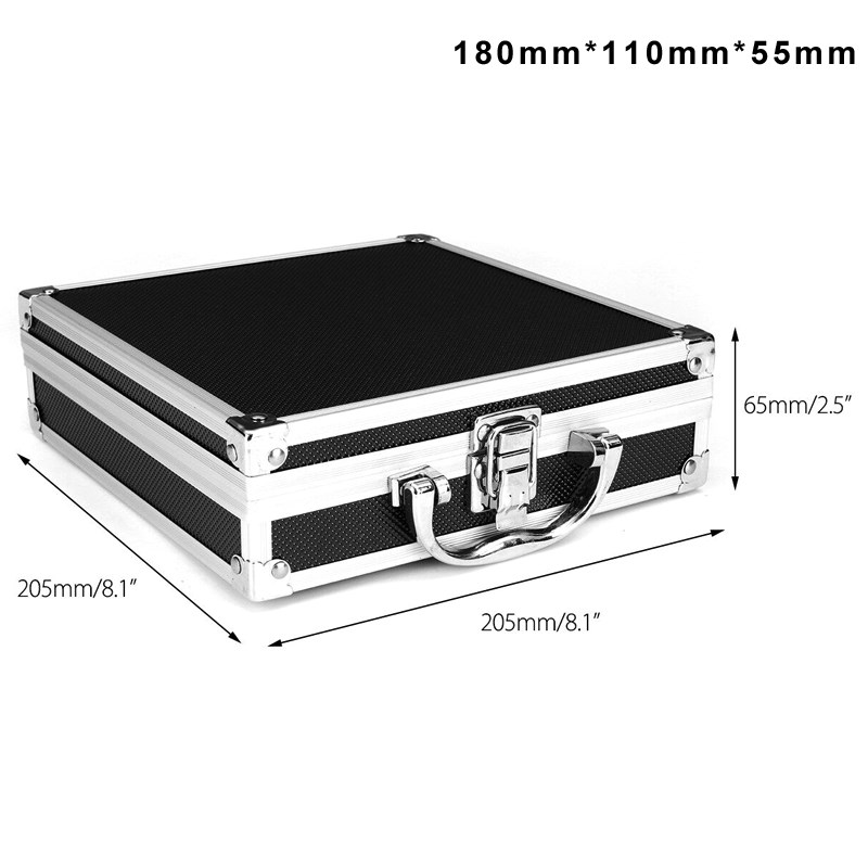 Portable Aluminium Carry Case Tool sponge storage Box Organi