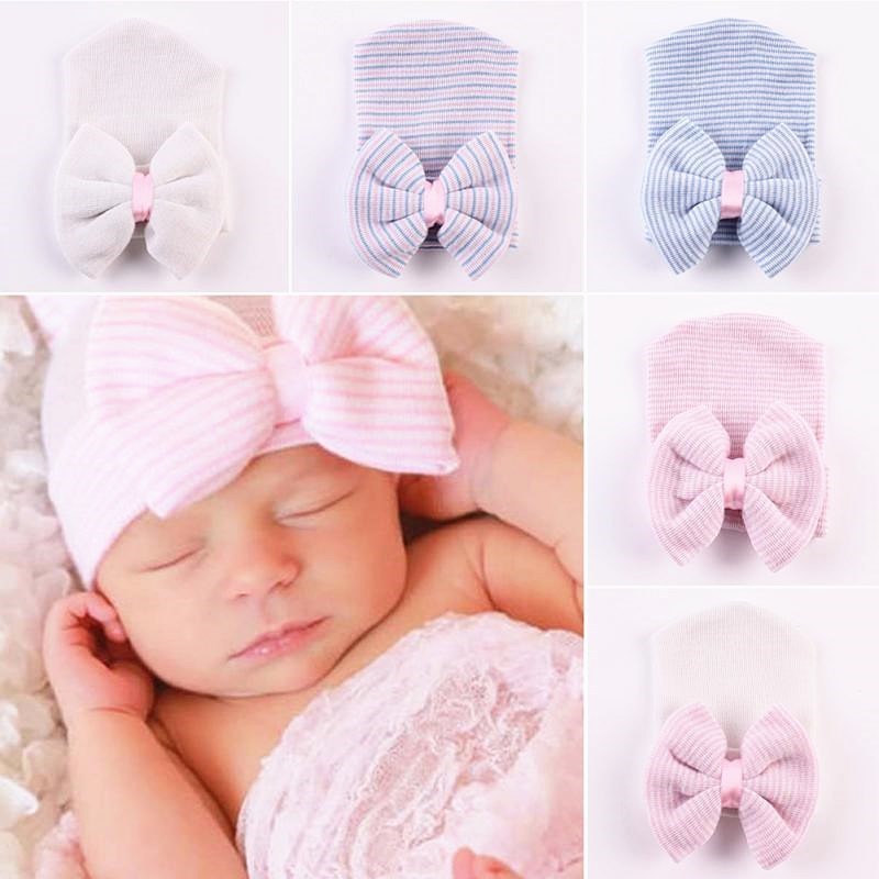 2020 New Cute Newborn Knitting Baby Hat Baby Girl Cotton Sof