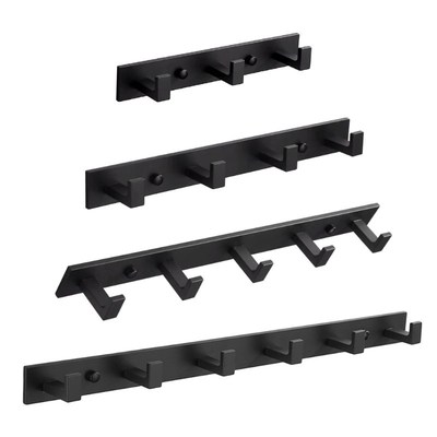 Aluminum Wall Mounted Robe Rack Clothes Hanger Towel Holder