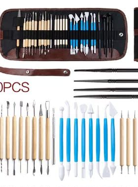 30pcs DIY Clay Pottery Tool Set Double Sided Ceramics