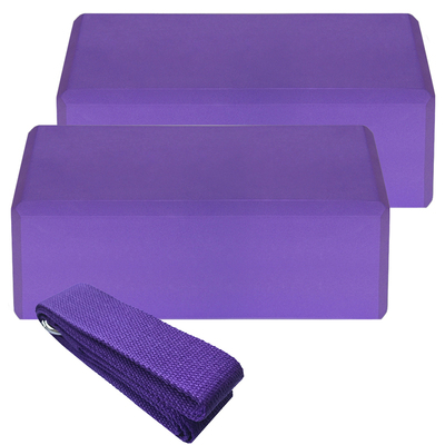 Yoga Accessories Brick 2pcs EVA Blocks and 1pcs Cotton Yoga