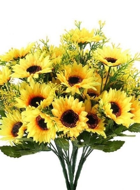 WSFS Hot 4PCS Artificial Sunflowers Bundles Fake Flowers